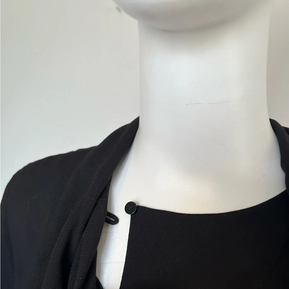 Ya Ya Womens Draped Bow Neck Long Sleeve Top Blouse Black Size US6 / S NWT - Picture 4 of 12